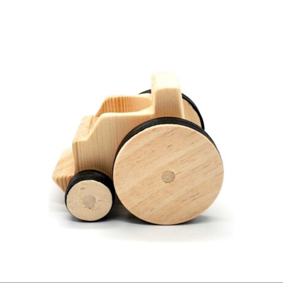 Handmade Wooden Wheelchair with Peg Doll Toy - Picture 2 of 4